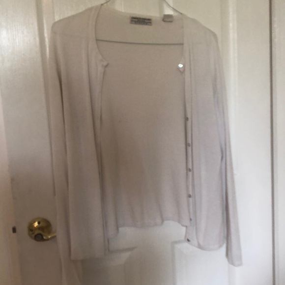 Carolyn Taylor Sweaters - White Cardigan Carolyn Taylor Sweaters - White Cardigan